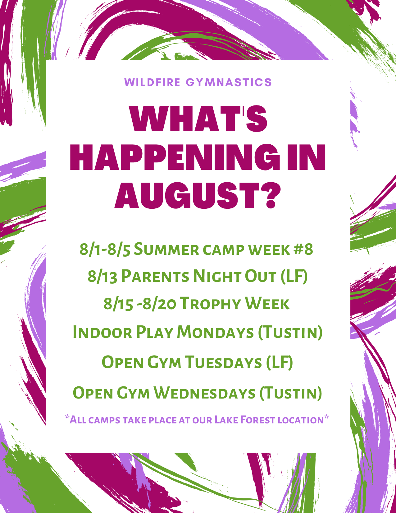What's Happening in August